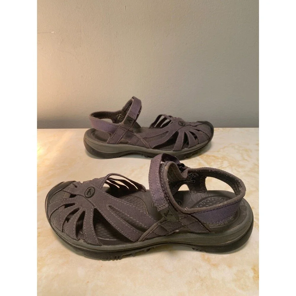 Keen Rose Black/Magnet Sandals Women's Size 8 Hiking Water-Resistant